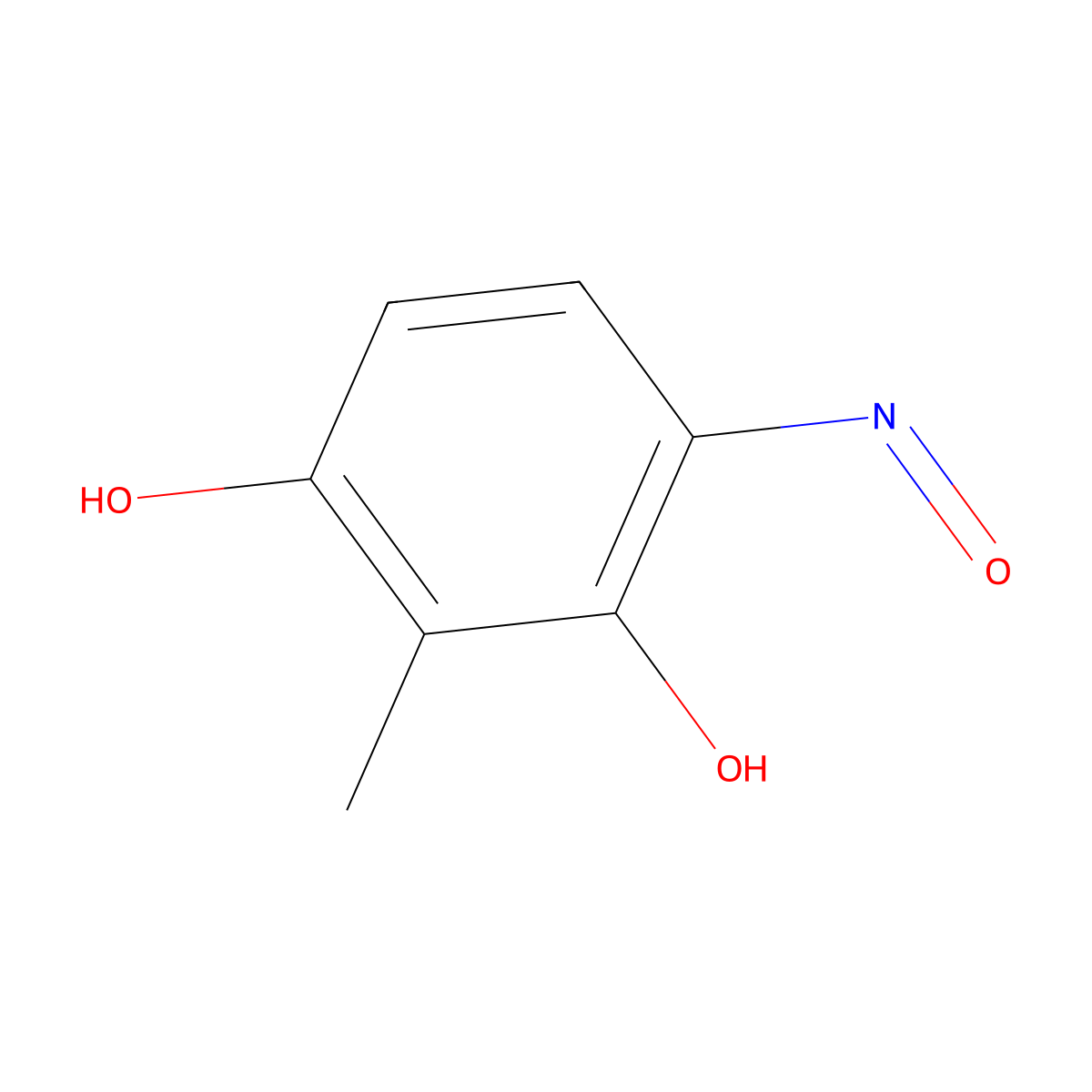 2-Methyl-4-nitrosoresorcinol molecular structure, CAS 65882-00-0