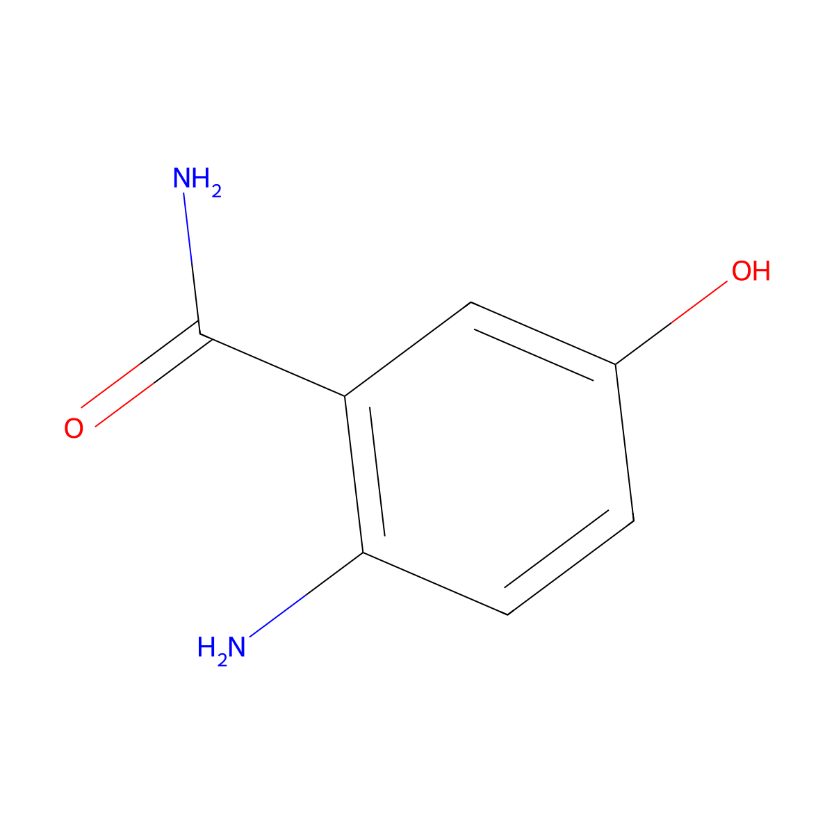 2-Amino-5-hydroxybenzamide molecular structure, CAS 65883-83-2