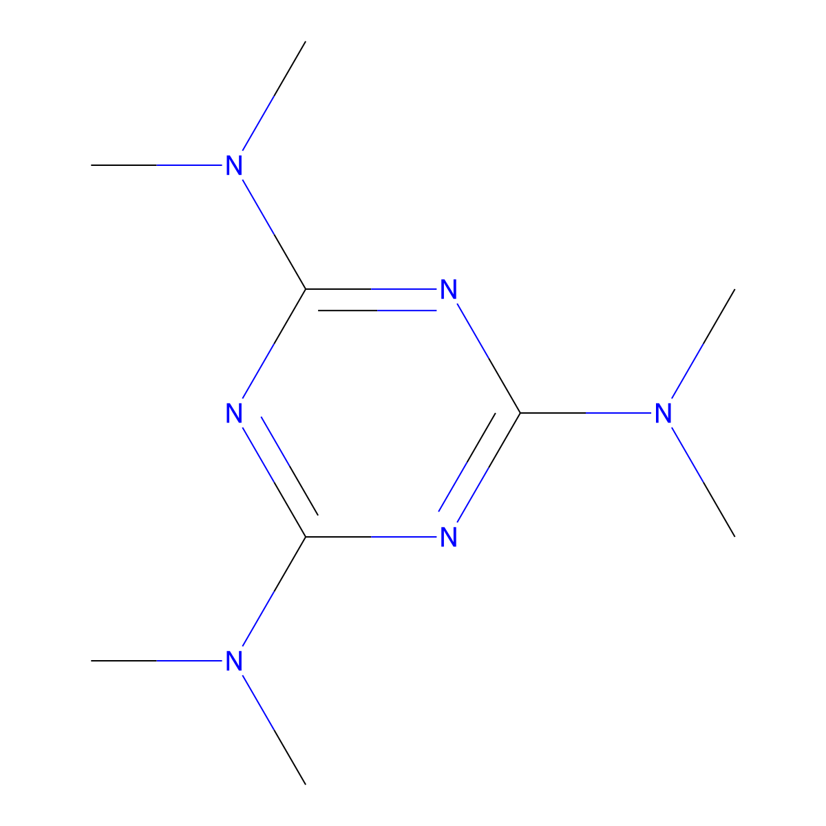 Melamine, hexa(methyl-d(sub 3))- molecular structure, CAS 65886-69-3