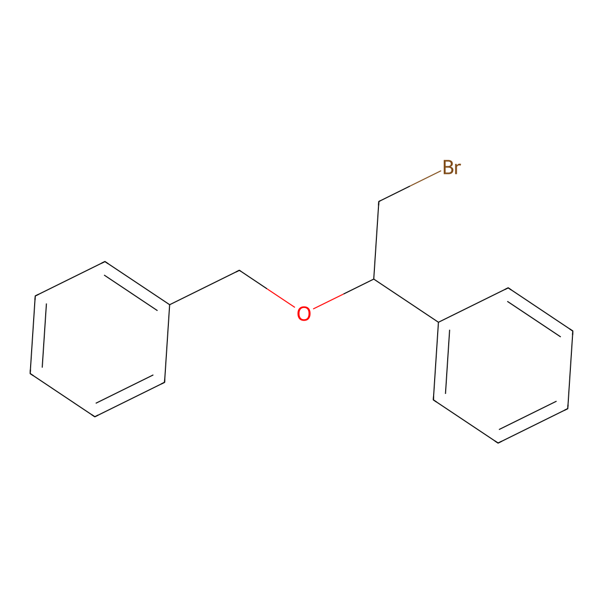 [(2-Bromo-1-phenylethoxy)methyl]benzene molecular structure, CAS 6589-31-7