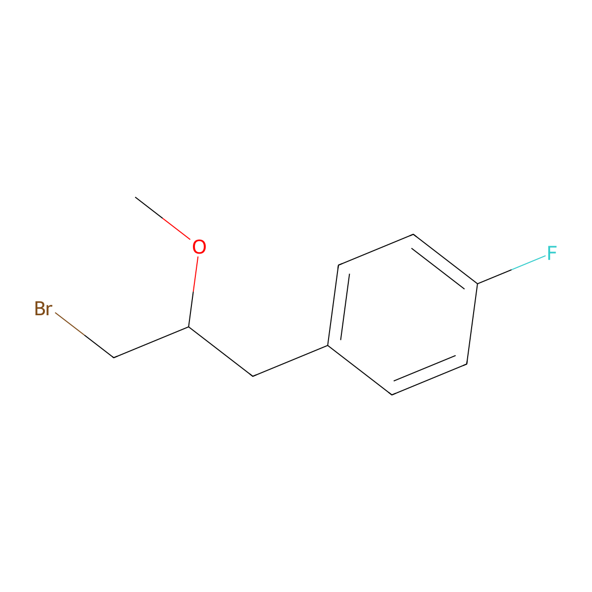 1-(3-Bromo-2-methoxypropyl)-4-fluorobenzene molecular structure, CAS 6589-33-9