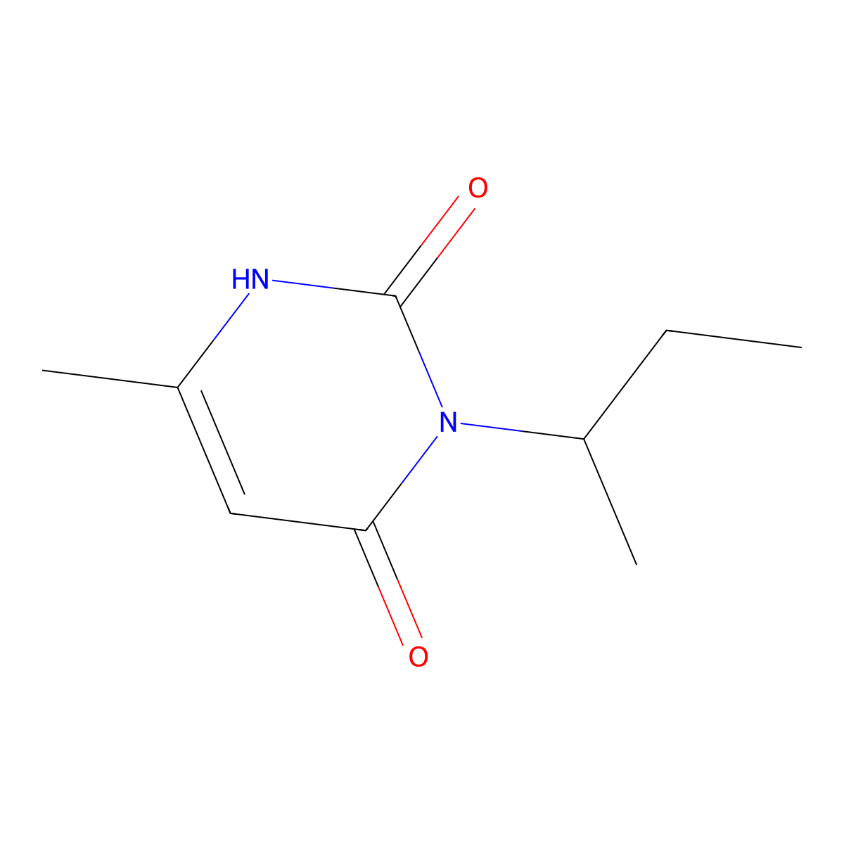 3-sec-Butyl-6-methyluracil molecular structure, CAS 6589-36-2