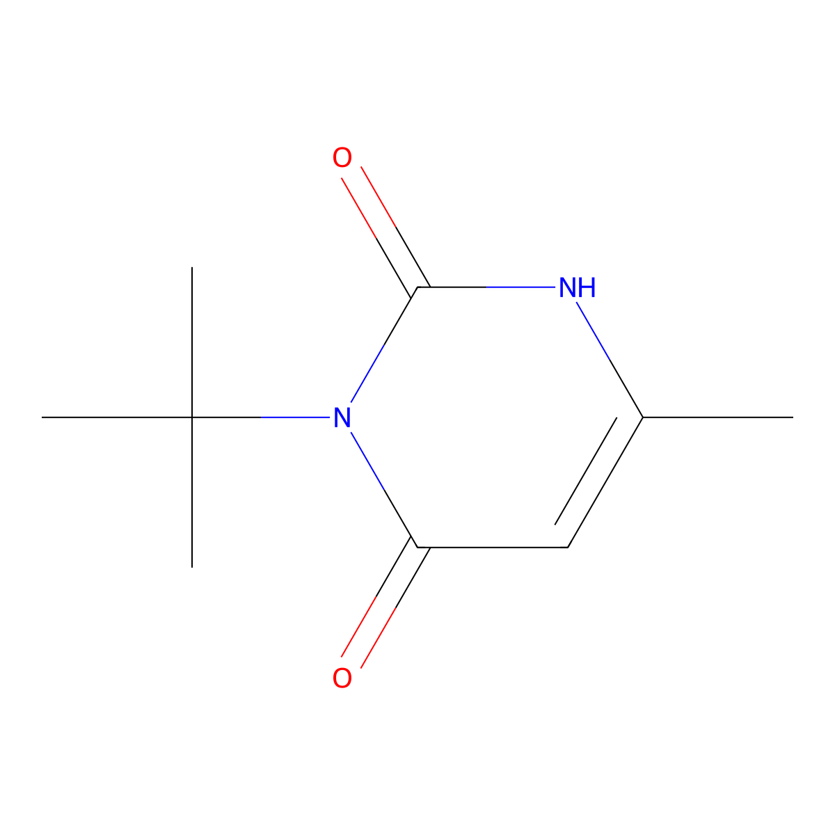 3-tert-Butyl-6-methyluracil molecular structure, CAS 6589-37-3