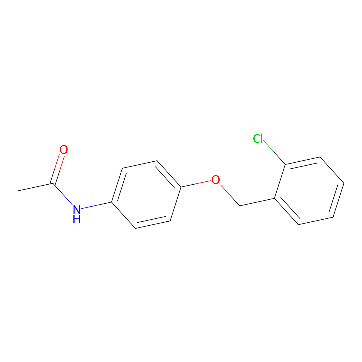 N-{4-[(2-chlorobenzyl)oxy]phenyl}acetamide molecular structure, CAS 65890-78-0
