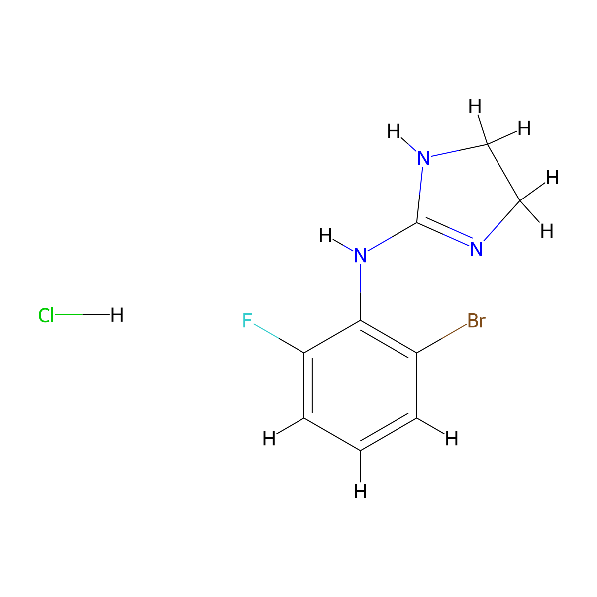 Romifidine Hydrochloride molecular structure, CAS 65896-14-2