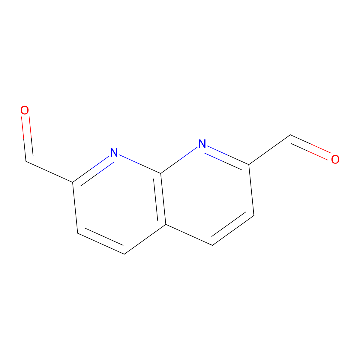 1,8-Naphthyridine-2,7-dicarbaldehyde molecular structure, CAS 65896-28-8