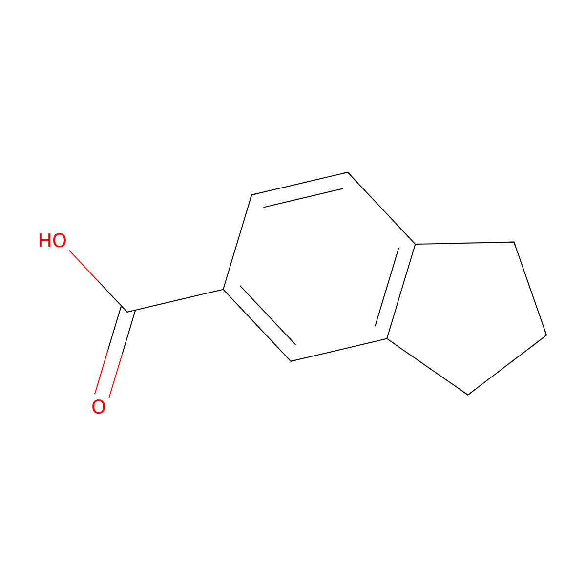 2,3-dihydro-1H-indene-5-carboxylic acid molecular structure, CAS 65898-38-6