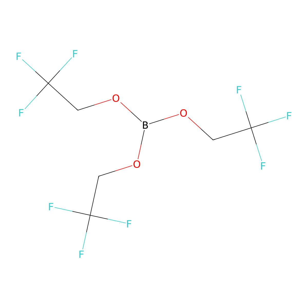 Tris(2,2,2-trifluoroethyl) borate molecular structure, CAS 659-18-7