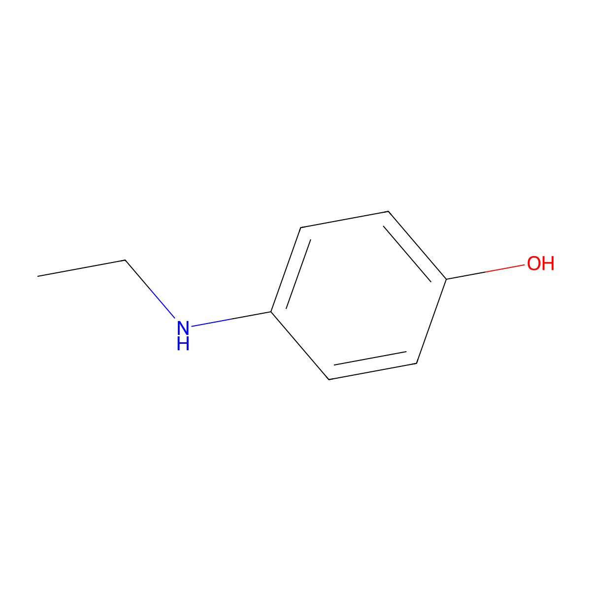 4-(Ethylamino)phenol molecular structure, CAS 659-34-7