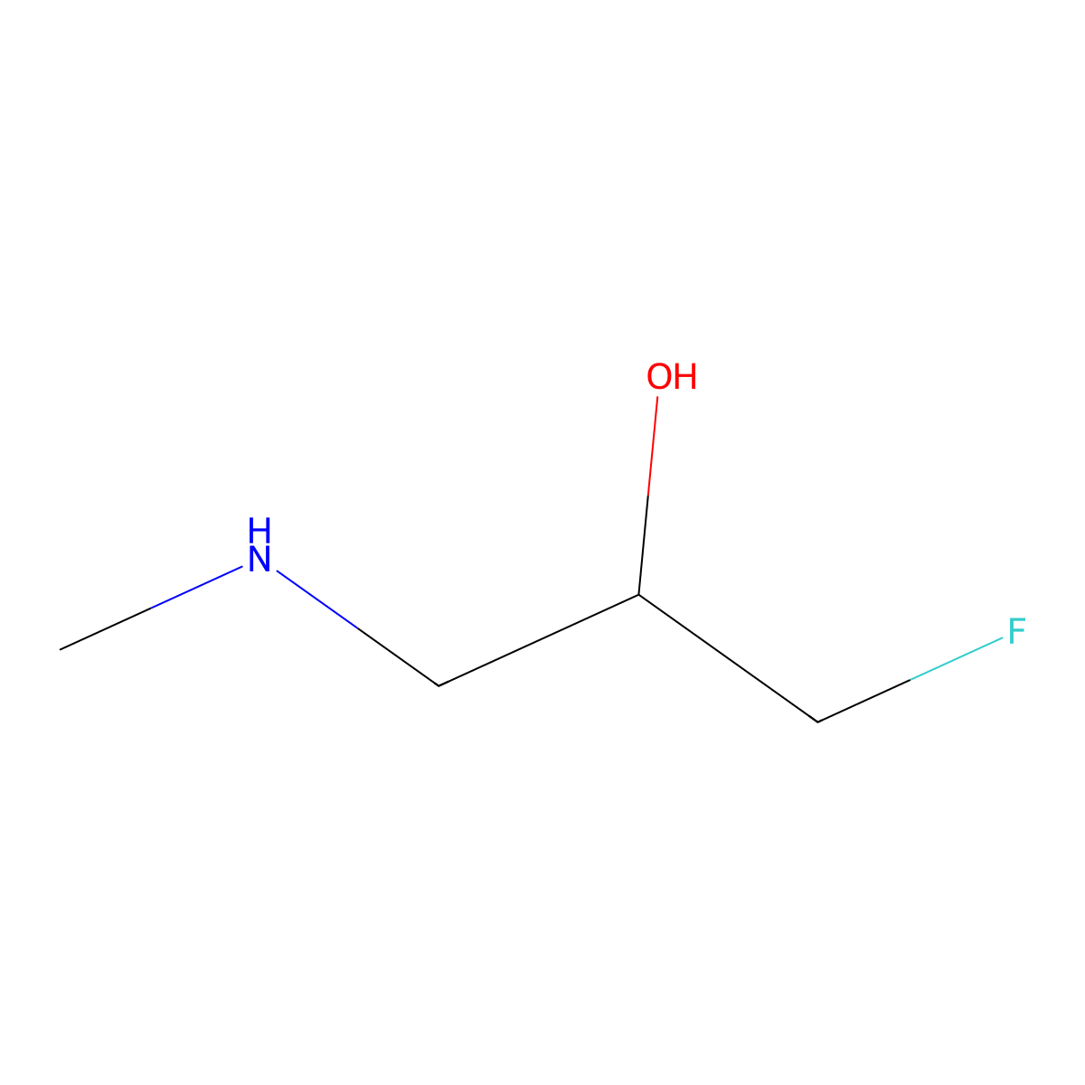 1-Fluoro-3-(methylamino)propan-2-ol molecular structure, CAS 659-60-9