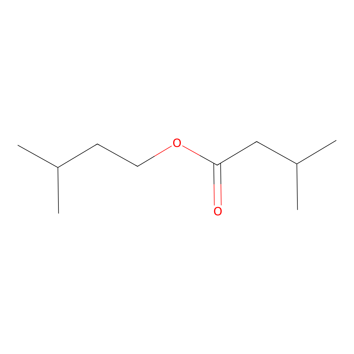 Isoamyl isovalerate molecular structure, CAS 659-70-1