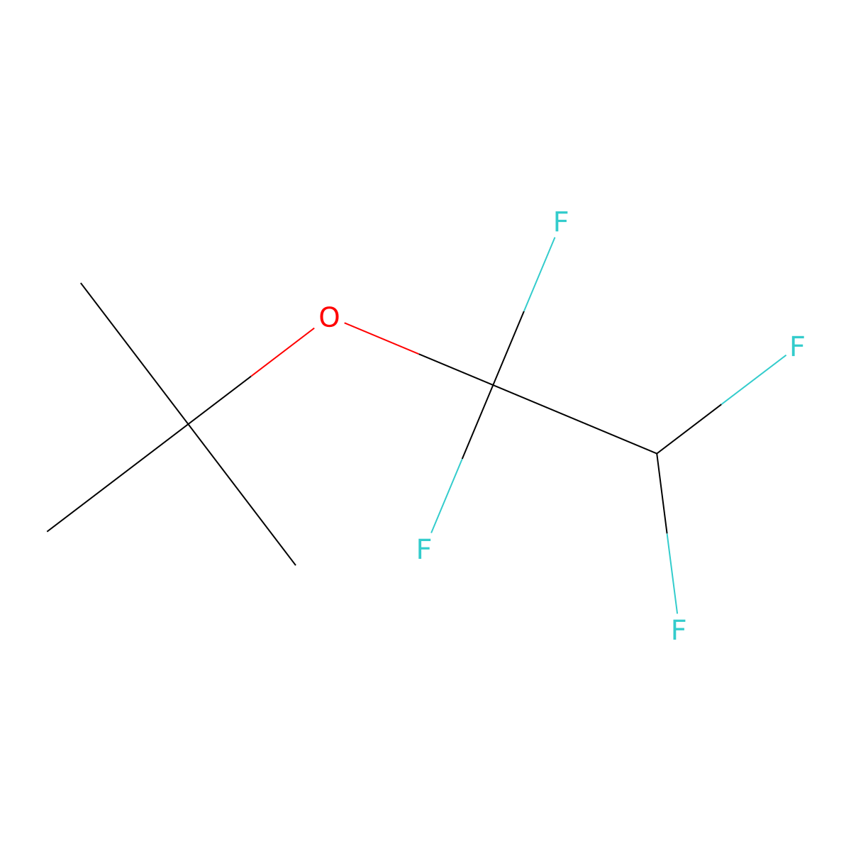 2-Methyl-2-(1,1,2,2-tetrafluoroethoxy)propane molecular structure, CAS 659-98-3