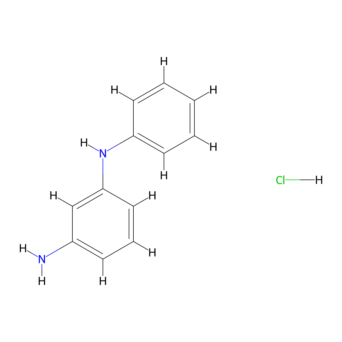 N1-phenylbenzene-1,3-diamine hydrochloride molecular structure, CAS 6590-45-0