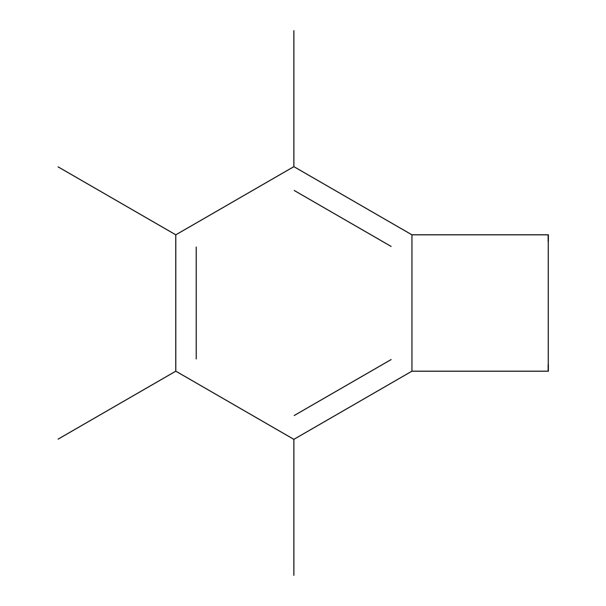 2,3,4,5-Tetramethyl-bicyclo(4.2.0)octa-1(6),2,4-triene molecular structure, CAS 6590-47-2