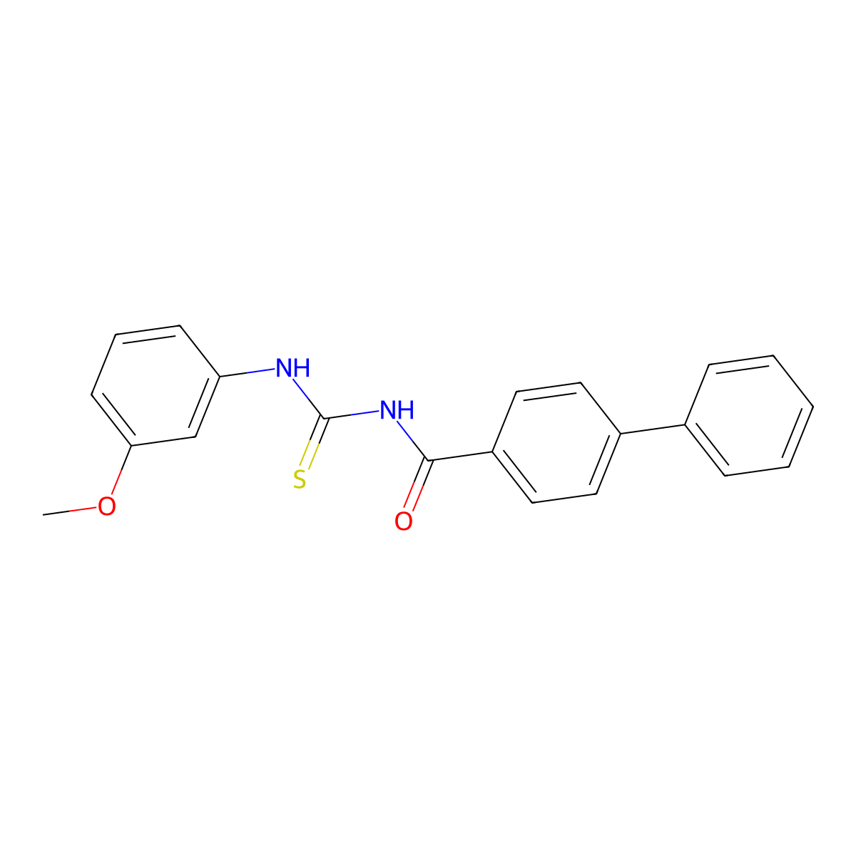 N-[(3-methoxyphenyl)carbamothioyl]-4-phenylbenzamide molecular structure, CAS 6590-72-3