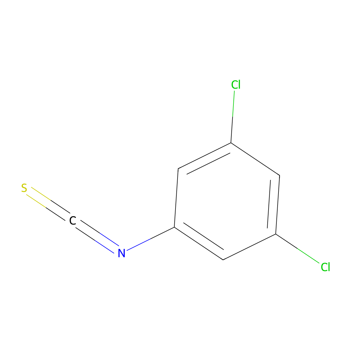 3,5-Dichlorophenyl isothiocyanate molecular structure, CAS 6590-93-8
