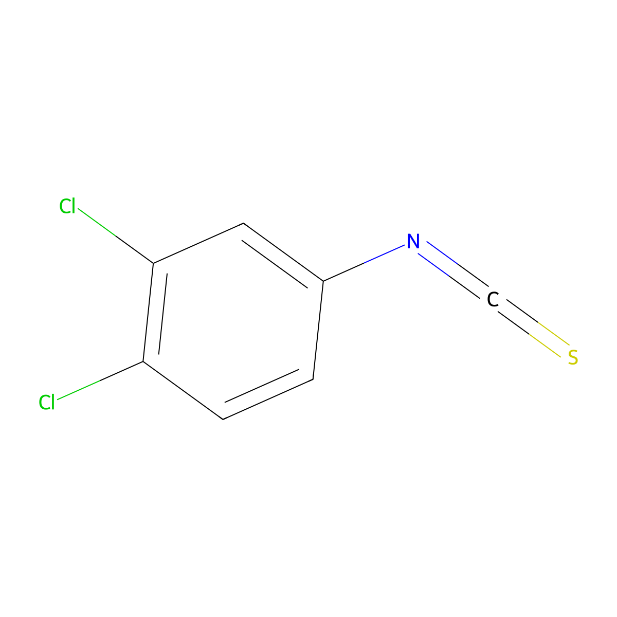 1,2-Dichloro-4-isothiocyanatobenzene molecular structure, CAS 6590-94-9