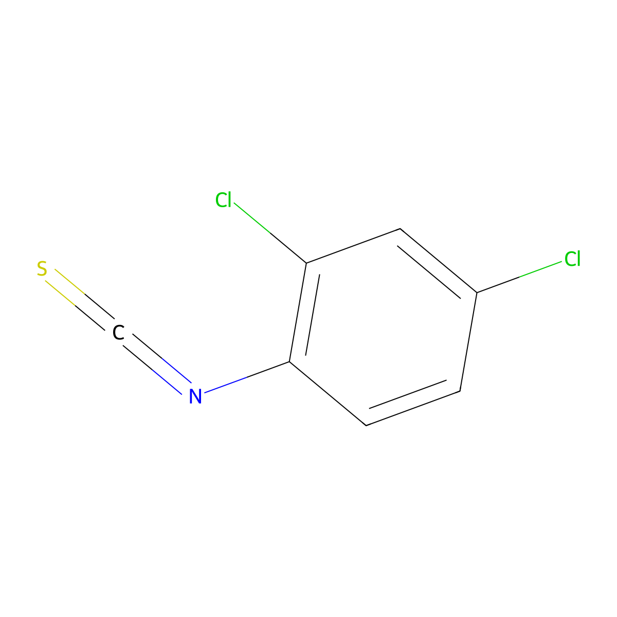 2,4-Dichloro-1-isothiocyanatobenzene molecular structure, CAS 6590-96-1