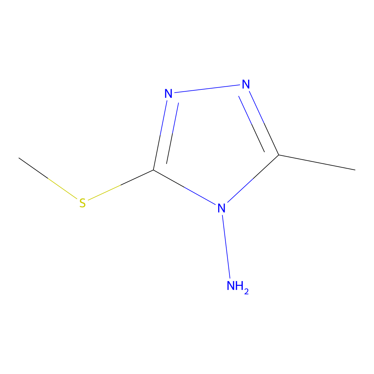 3-Methyl-5-(methylthio)-4h-1,2,4-triazol-4-amine molecular structure, CAS 65901-92-0