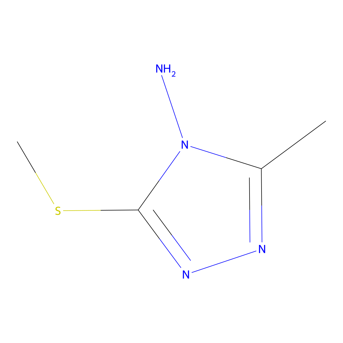 3-Methyl-5-(methylthio)-4h-1,2,4-triazol-4-amine molecular structure, CAS 65901-92-0