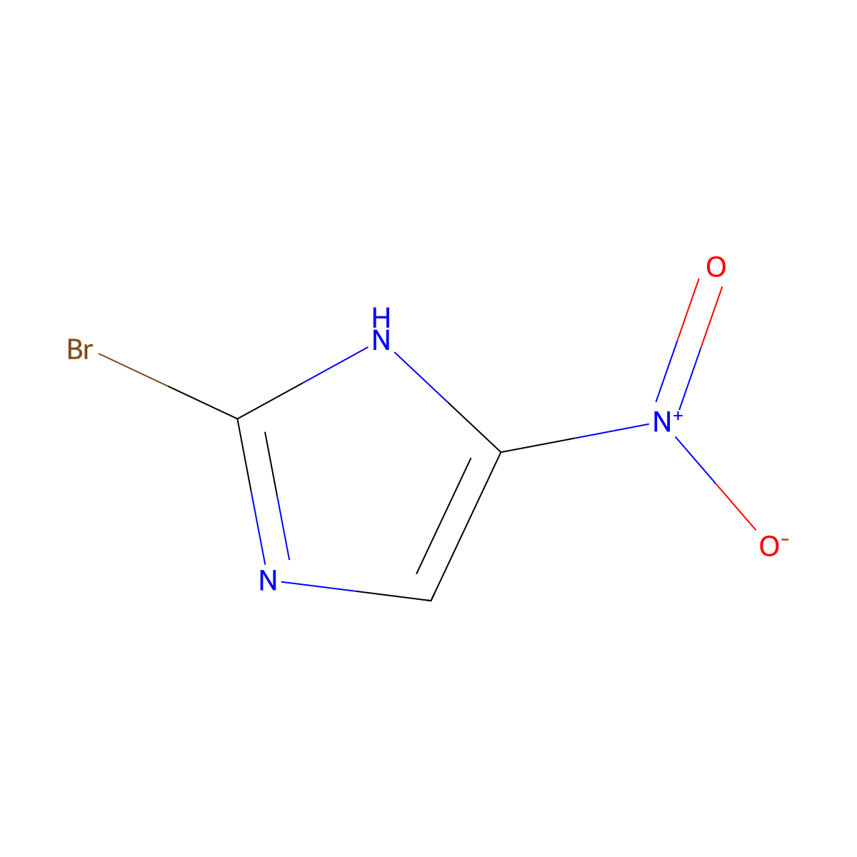 2-Bromo-4-nitroimidazole molecular structure, CAS 65902-59-2
