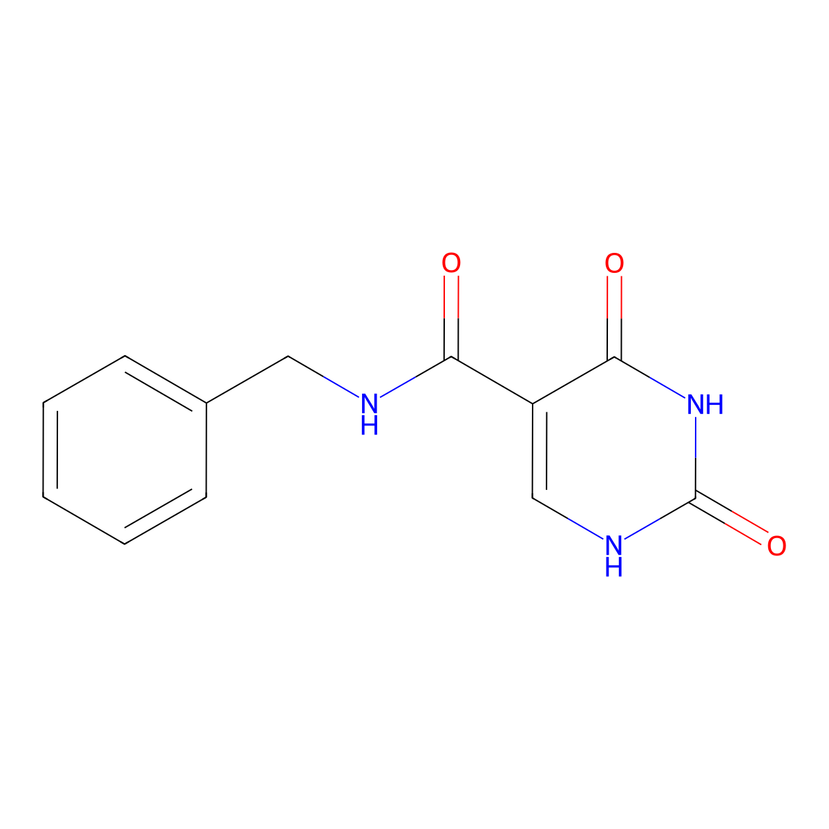 N-Benzyl-2,4-dioxo-1,2,3,4-tetrahydropyrimidine-5-carboxamide molecular structure, CAS 65906-67-4