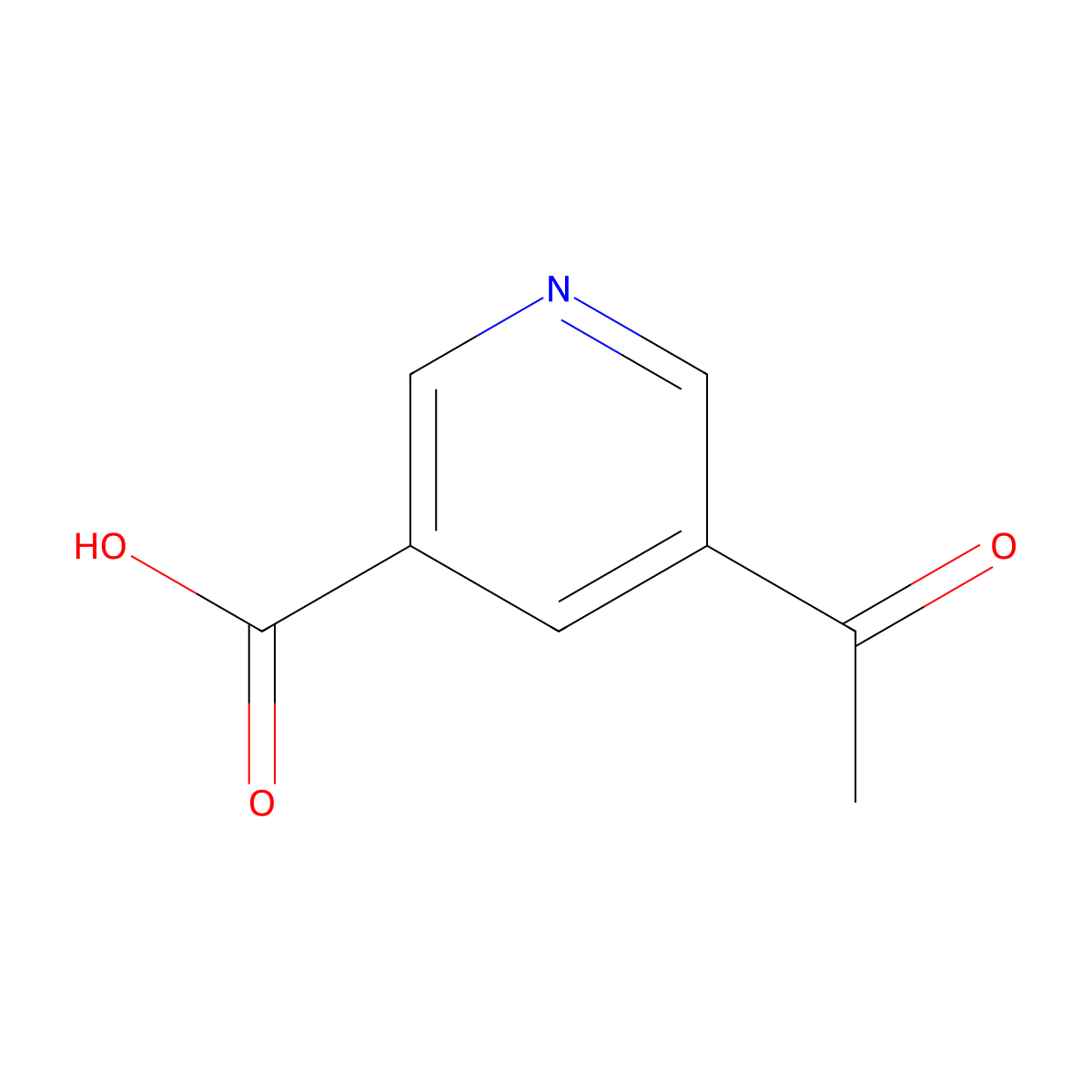 5-Acetylpyridine-3-carboxylic acid molecular structure, CAS 65907-12-2