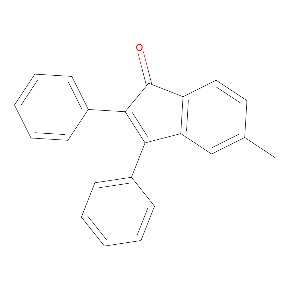 5-methyl-2,3-diphenyl-1H-inden-1-one molecular structure, CAS 65908-32-9
