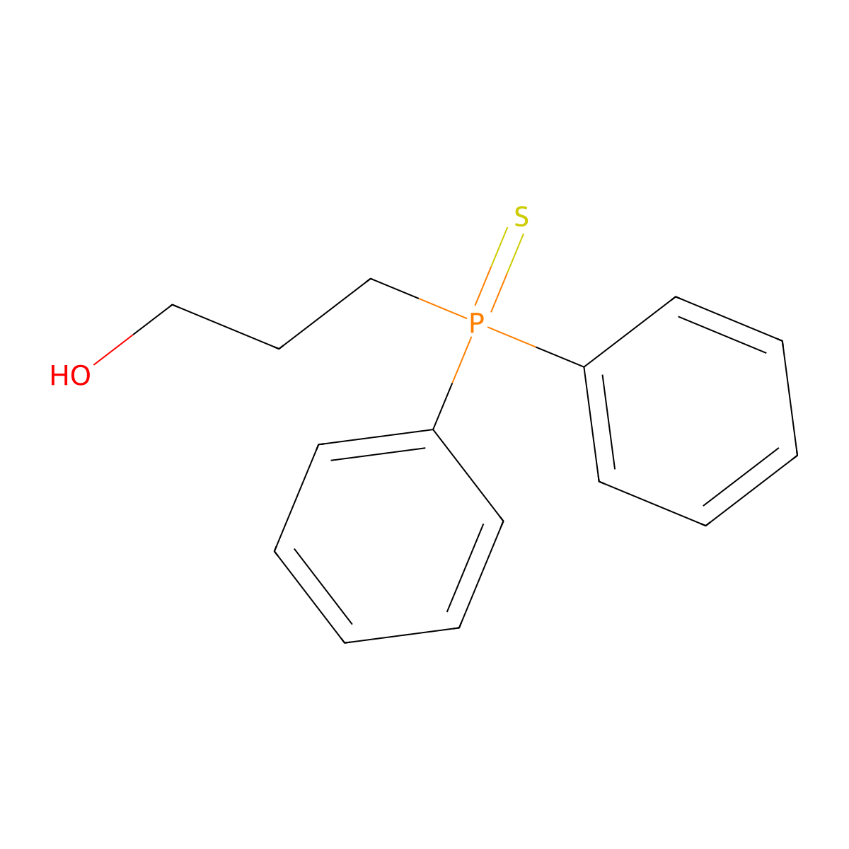 3-(Diphenylphosphorothioyl)propan-1-ol molecular structure, CAS 6591-15-7