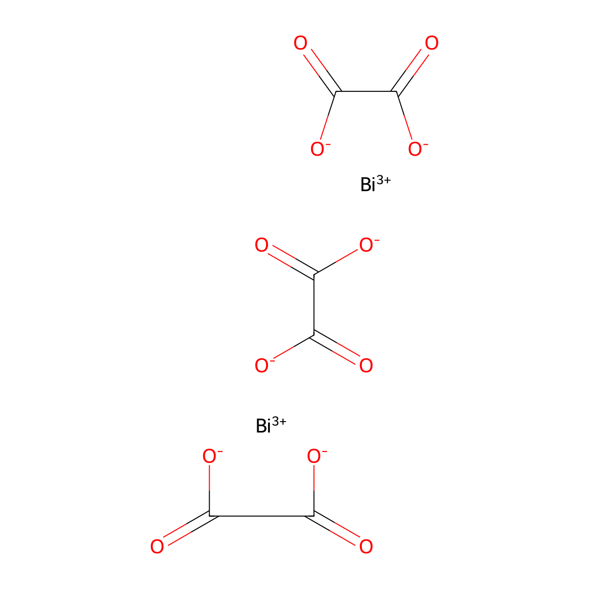 Bismuth oxalate molecular structure, CAS 6591-55-5