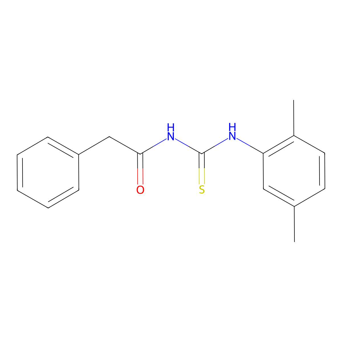 N-[(2,5-dimethylphenyl)carbamothioyl]-2-phenylacetamide molecular structure, CAS 6591-96-4