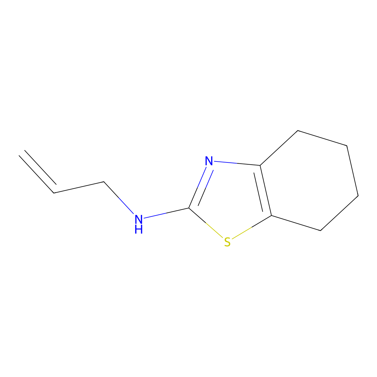 N-Allyl-4,5,6,7-tetrahydro-1,3-benzothiazol-2-amine molecular structure, CAS 65913-05-5