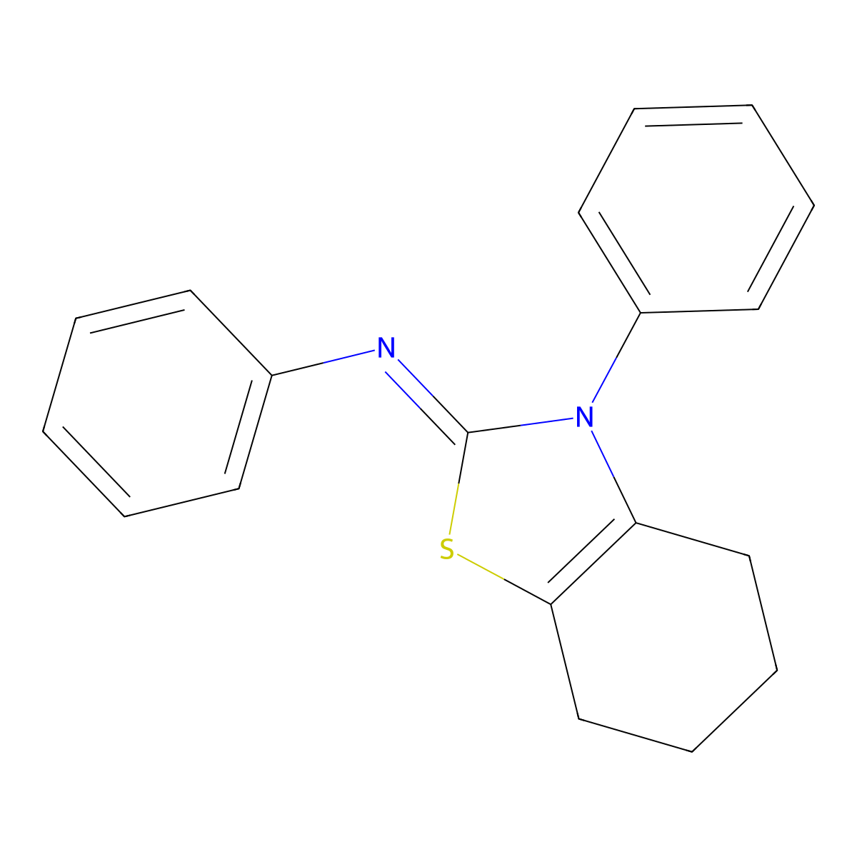 N-(3-Phenyl-4,5,6,7-tetrahydrobenzo[d]thiazol-2(3H)-ylidene)aniline molecular structure, CAS 65913-06-6