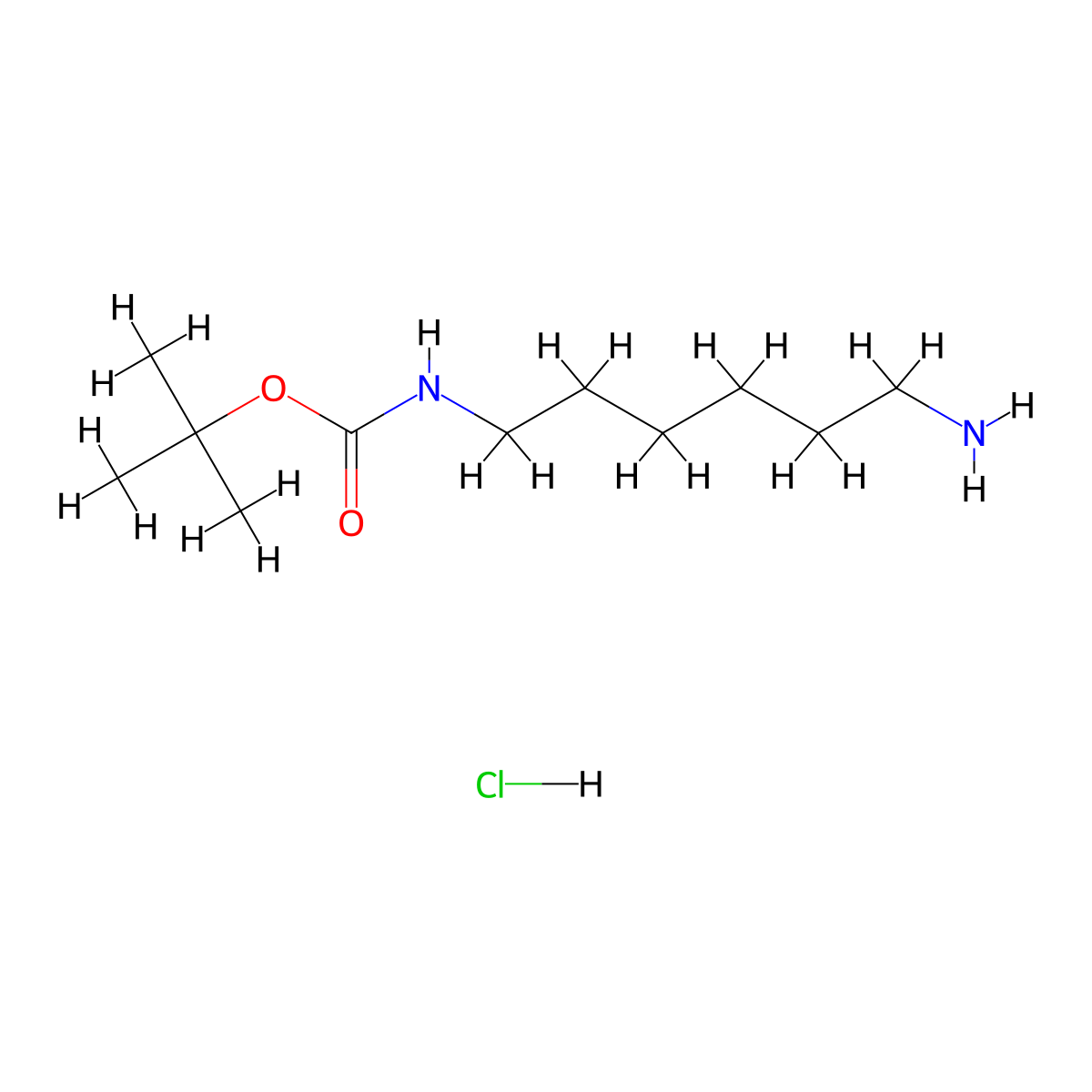 tert-Butyl (6-aminohexyl)carbamate monohydrochloride molecular structure, CAS 65915-94-8