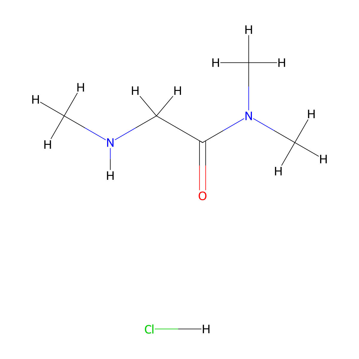 N,N-Dimethyl-2-(methylamino)acetamide hydrochloride molecular structure, CAS 65918-91-4