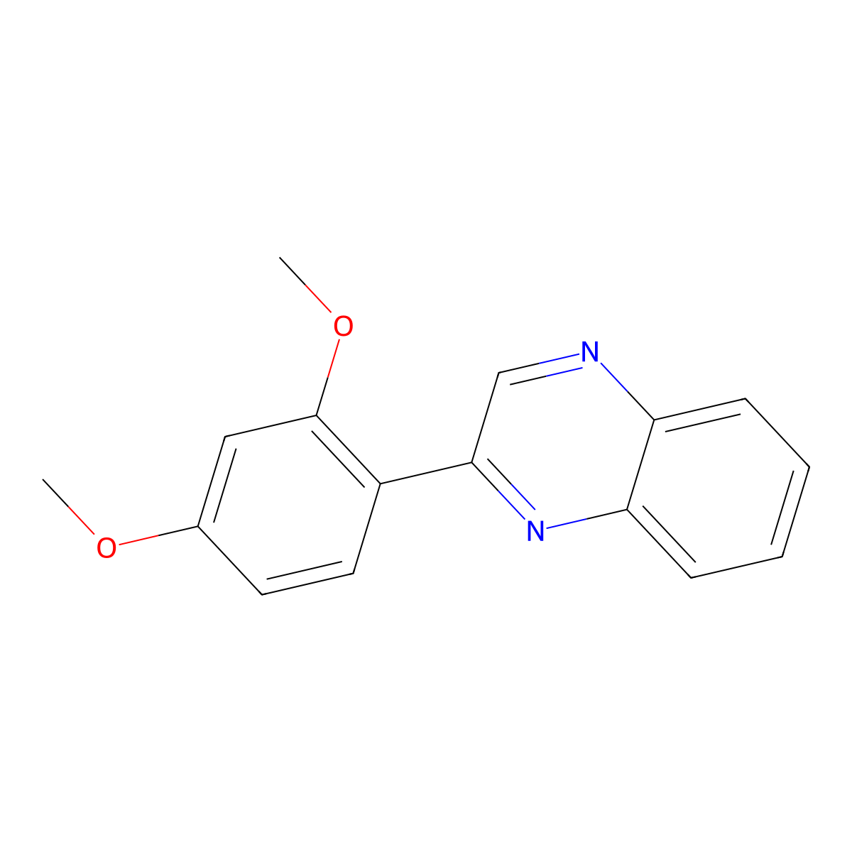 2-(2,4-Dimethoxyphenyl)quinoxaline molecular structure, CAS 6592-18-3