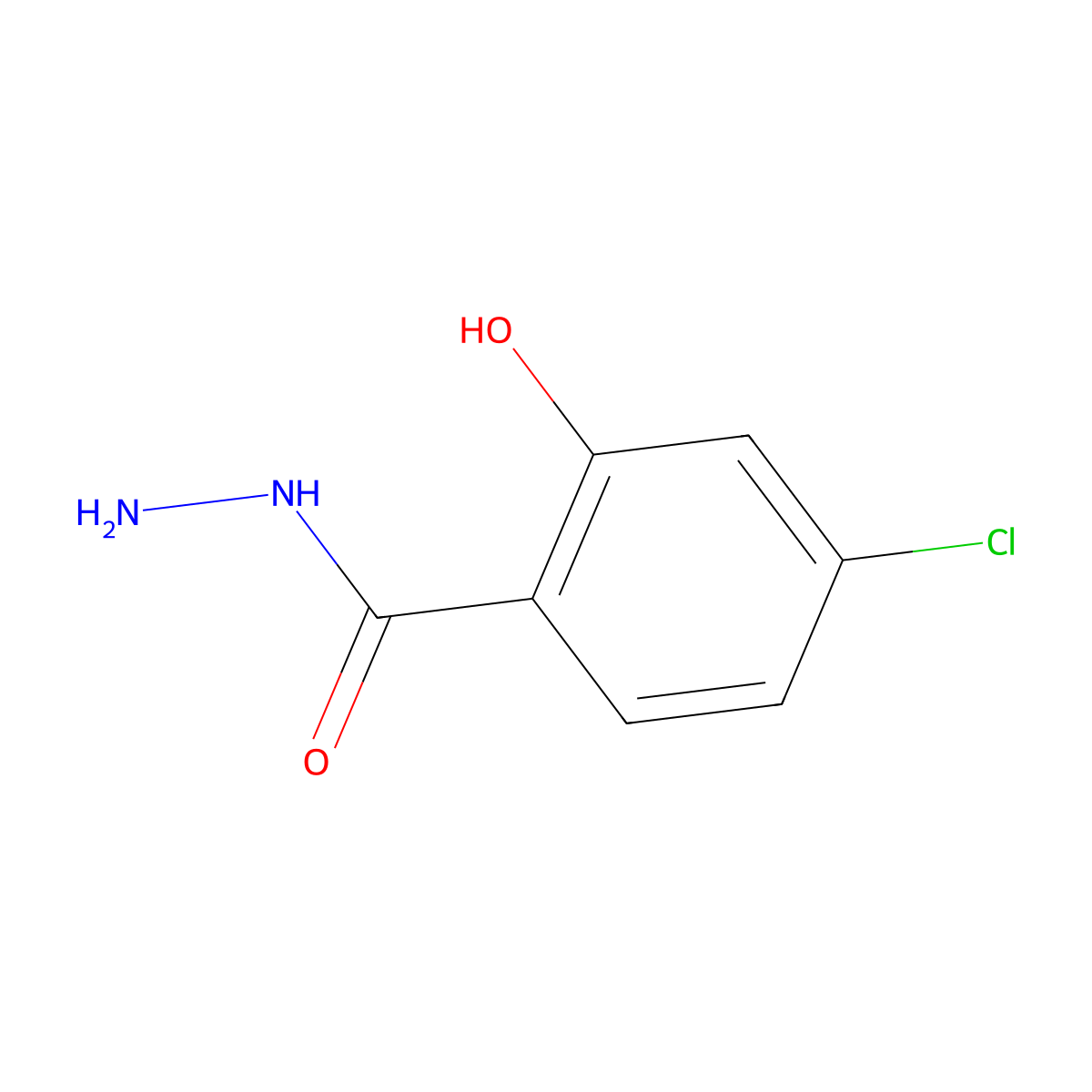 4-Chloro-2-hydroxybenzohydrazide molecular structure, CAS 65920-15-2