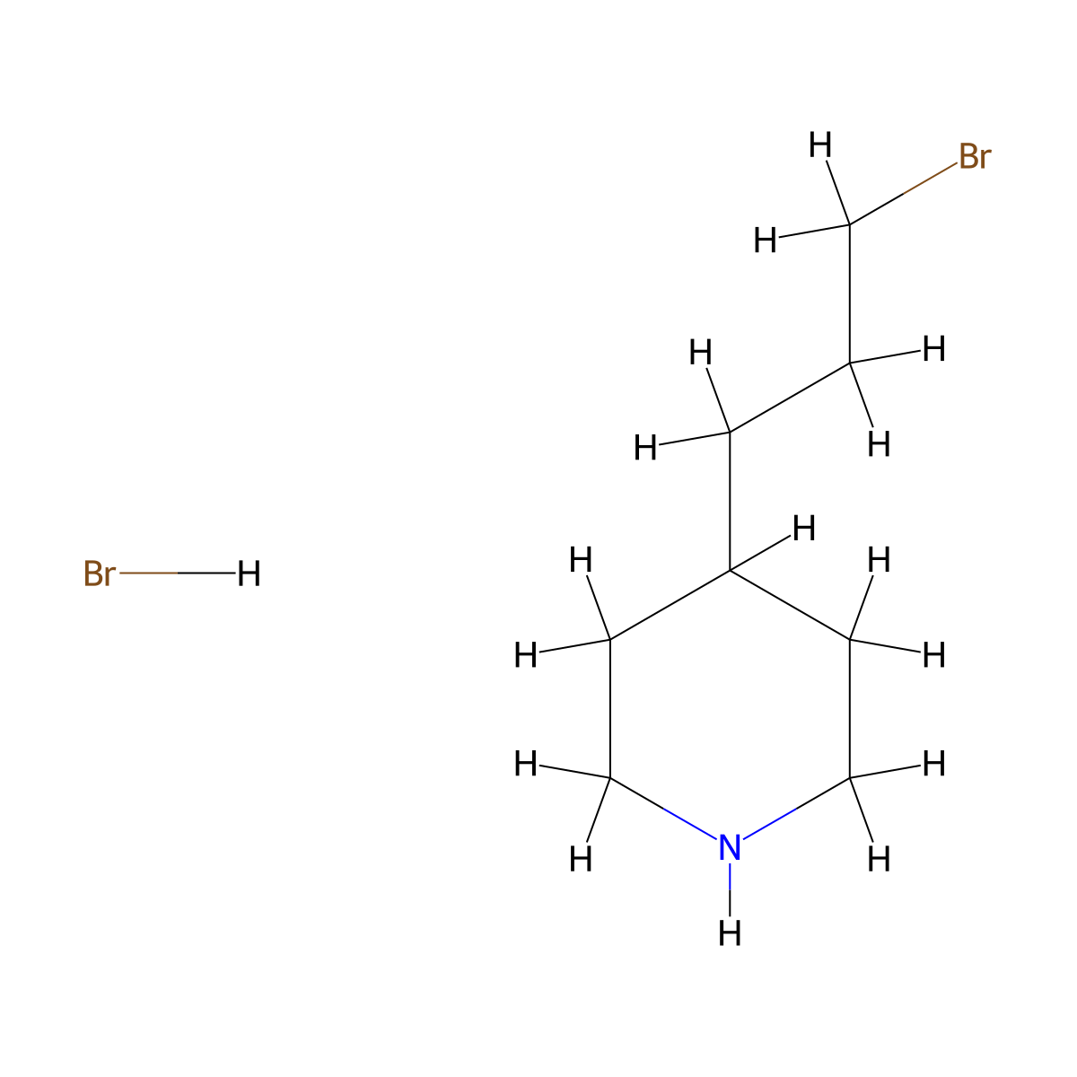 4-(3-Bromopropyl)piperidine hydrobromide molecular structure, CAS 65920-52-7