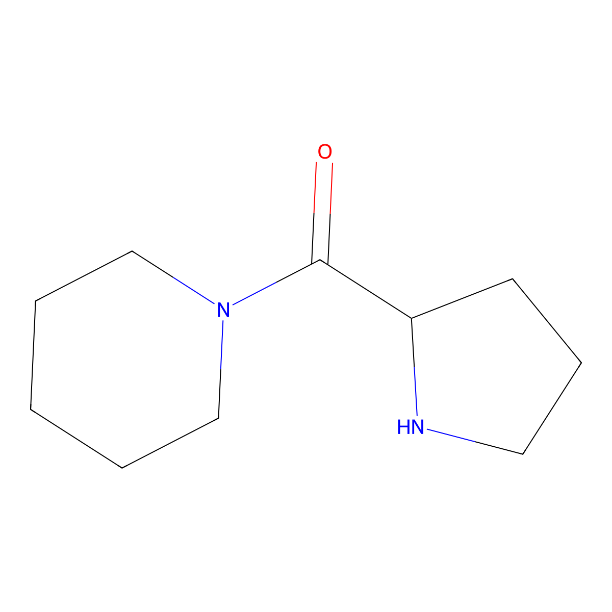 (S)-piperidin-1-yl(pyrrolidin-2-yl)methanone molecular structure, CAS 65921-40-6