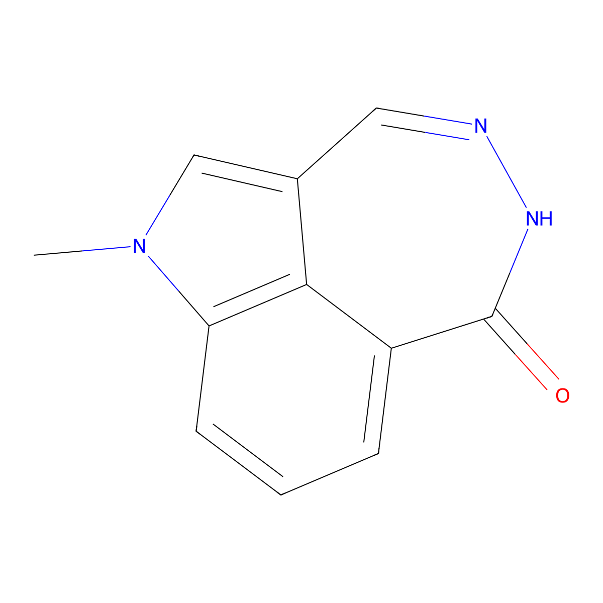 1-methyl-1H-[1,2]diazepino[4,5,6-cd]indol-6(5H)-one molecular structure, CAS 65923-22-0
