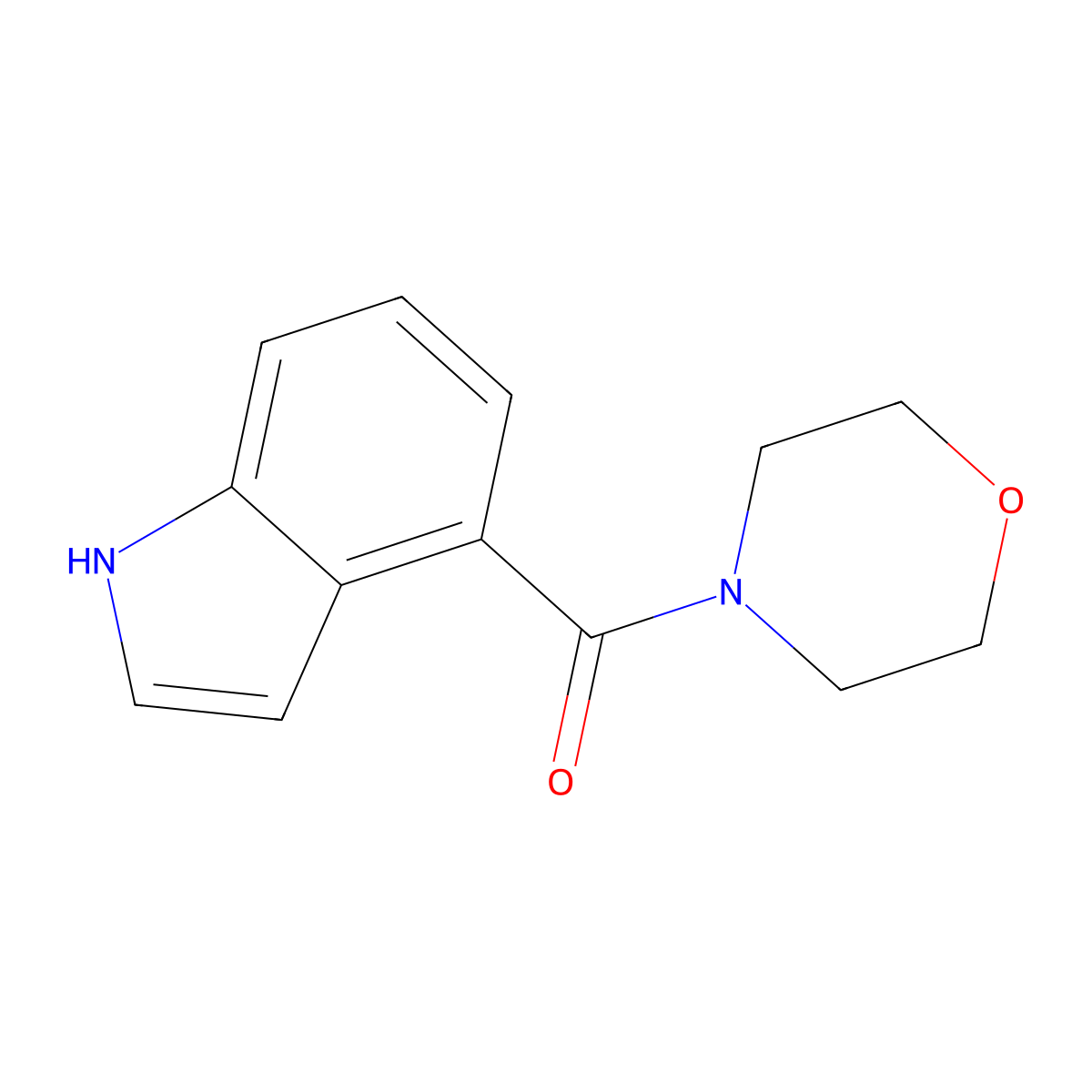 (1H-Indol-4-yl)-morpholin-4-yl-methanone molecular structure, CAS 65923-23-1