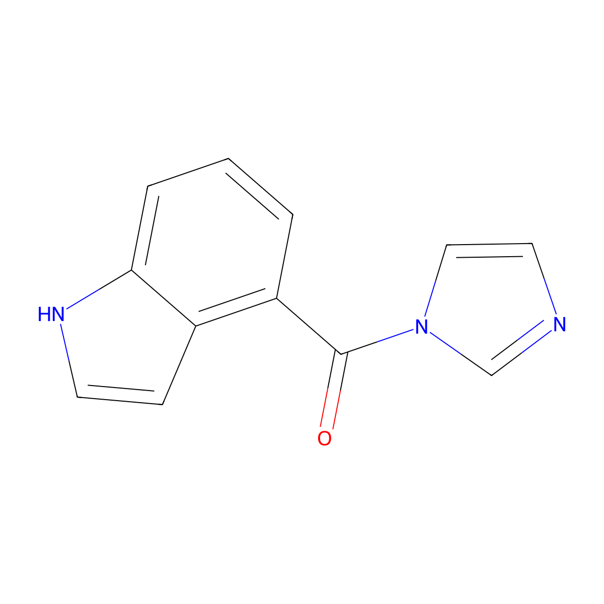 Methanone, 1H-imidazol-1-yl-1H-indol-4-yl- molecular structure, CAS 65923-24-2