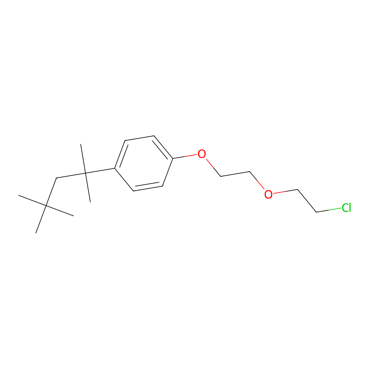 1-[2-(2-Chloroethoxy)ethoxy]-4-(1,1,3,3-tetramethylbutyl)benzene molecular structure, CAS 65925-28-2