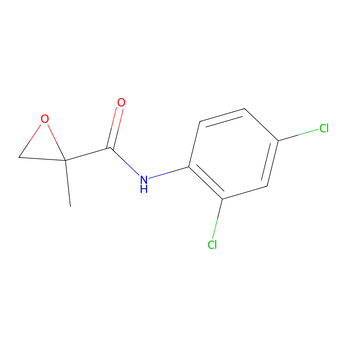 N-(2,4-dichlorophenyl)-2-methyloxirane-2-carboxamide molecular structure, CAS 65925-78-2
