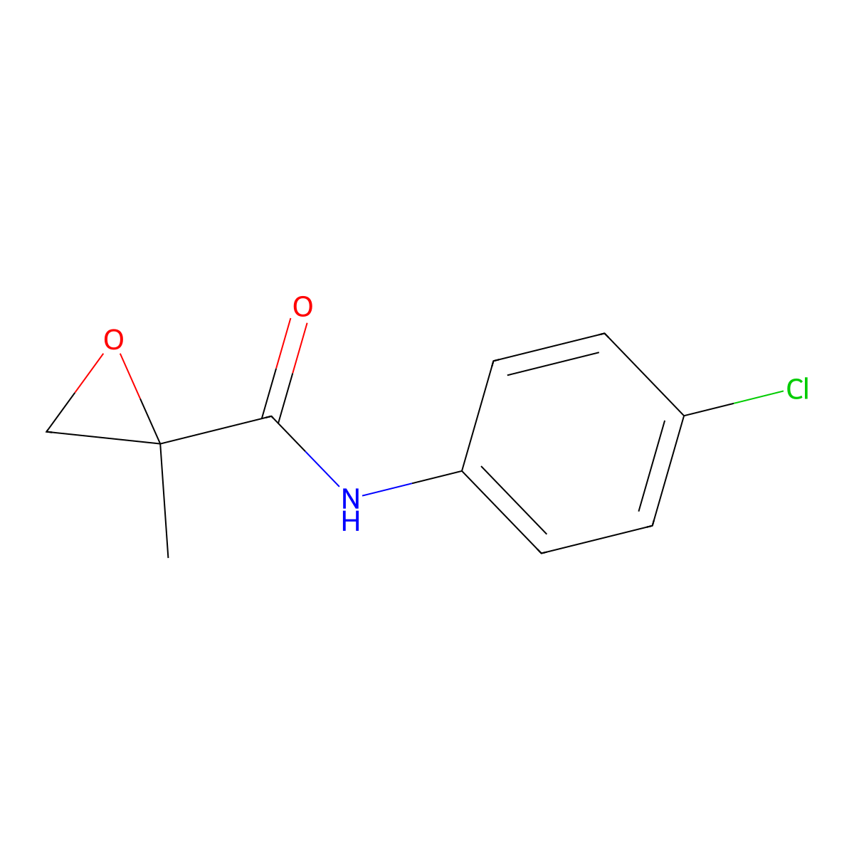 N-(4-chlorophenyl)-2-methyloxirane-2-carboxamide molecular structure, CAS 65925-79-3