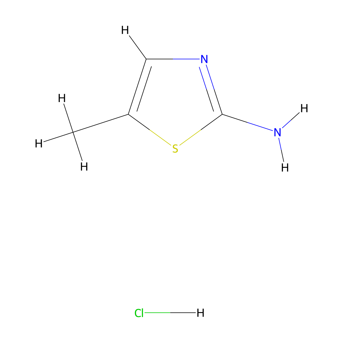 5-Methylthiazol-2-amine hydrochloride molecular structure, CAS 6593-86-8