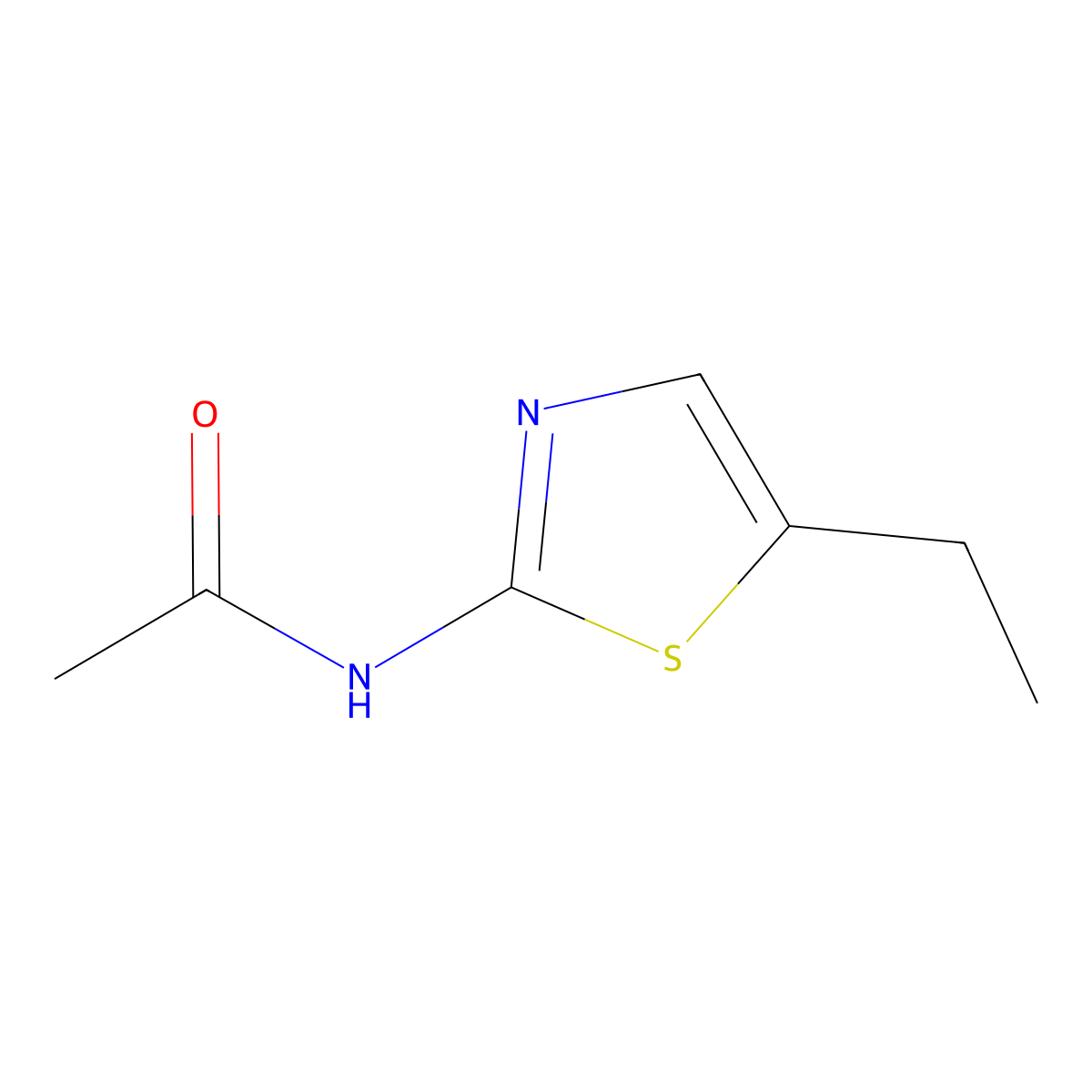 N-(5-ethyl-1,3-thiazol-2-yl)acetamide molecular structure, CAS 6593-87-9