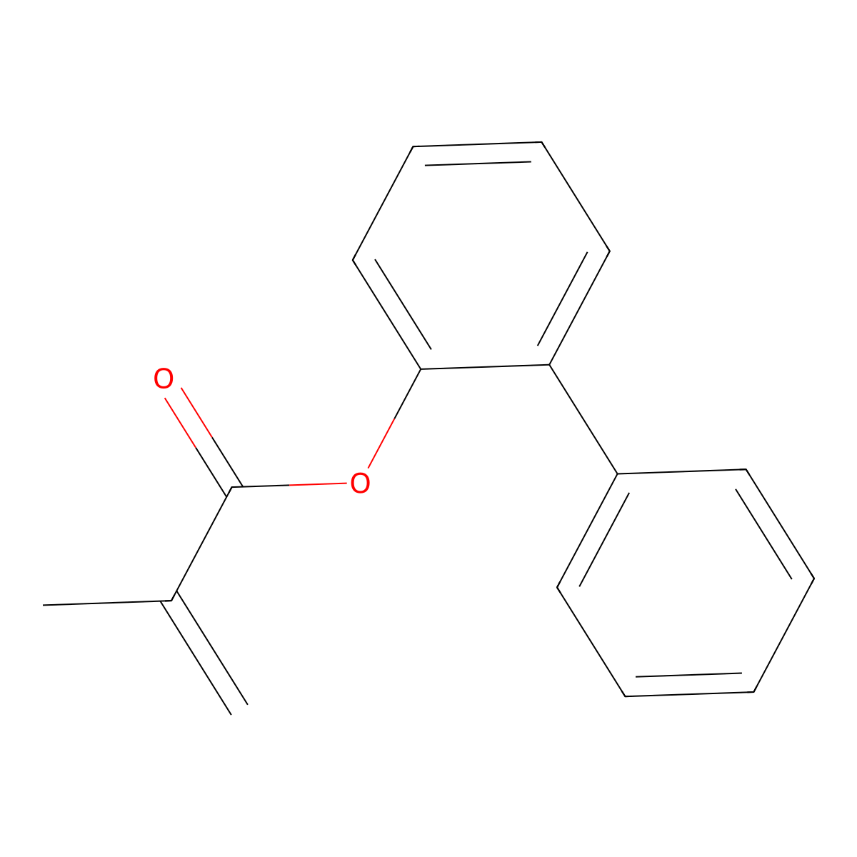 [1,1'-Biphenyl]-2-yl methacrylate molecular structure, CAS 65930-09-8