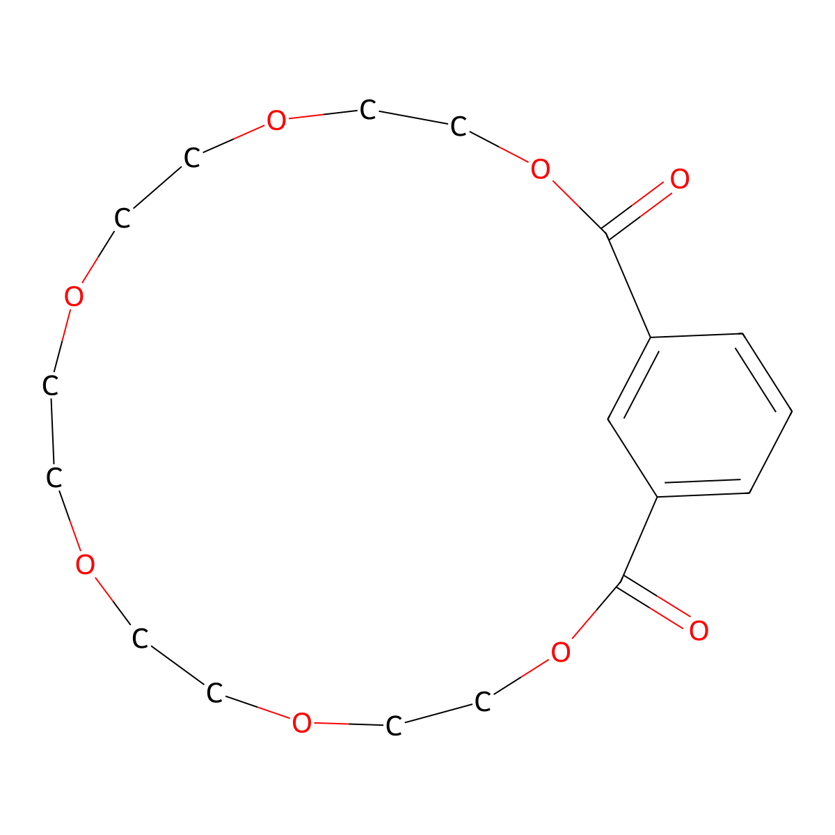 3,6,9,12,15,18-Hexaoxabicyclo[18.3.1]tetracosa-1(24),20,22-triene-2,19-dione molecular structure, CAS 65930-71-4