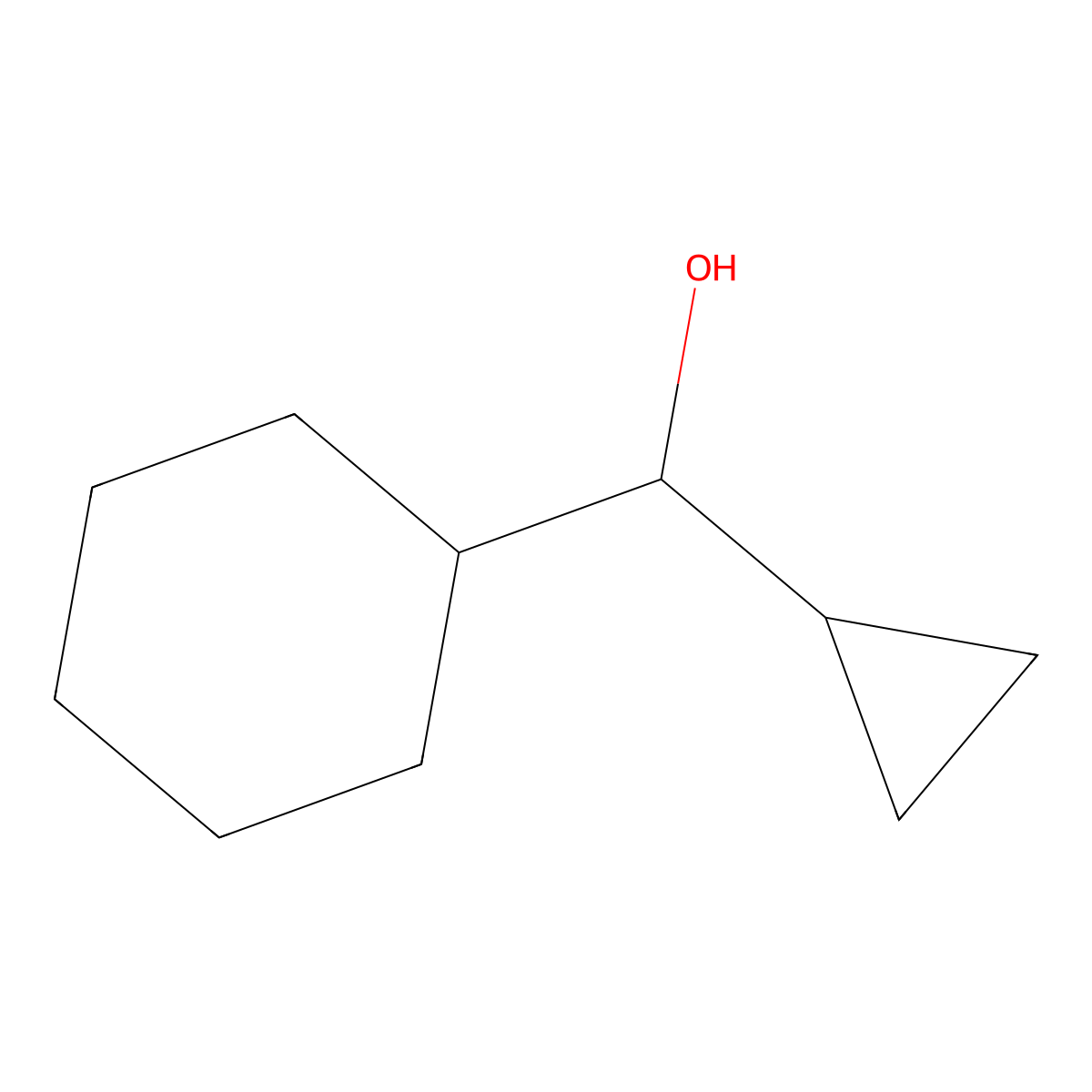 Cyclohexyl(cyclopropyl)methanol molecular structure, CAS 65933-63-3